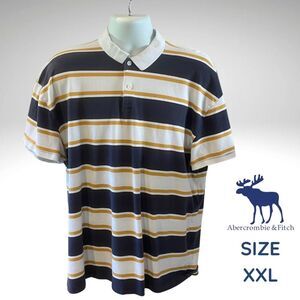 Abercrombie & Fitch XXL Stripe Polo – Blue/White/Gold – Don’t Sweat It Collect